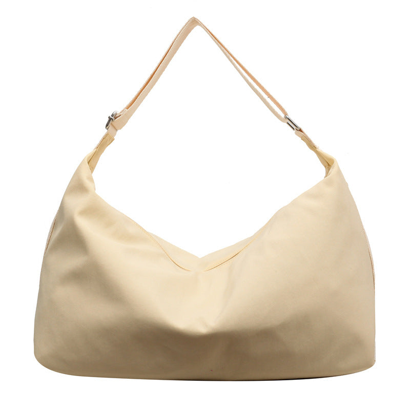 Oversized Shoulder Bag with Adjustable Strap and Structured Shape