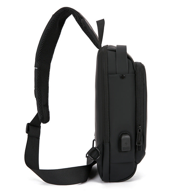 Sling Bag with Multiple Compartments and Weather Resistant Construction