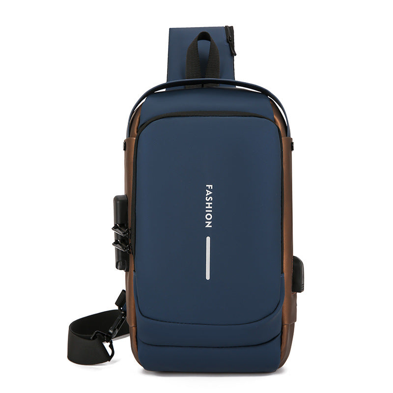 Sling Bag with Multiple Compartments and Weather Resistant Construction