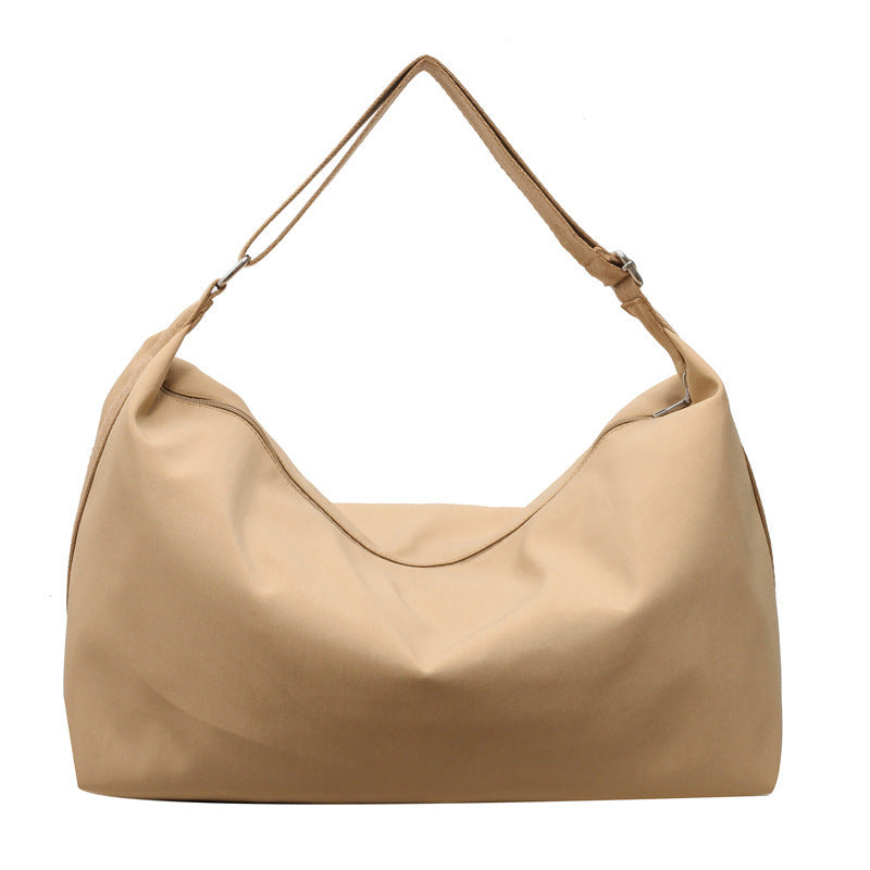 Oversized Shoulder Bag with Adjustable Strap and Structured Shape