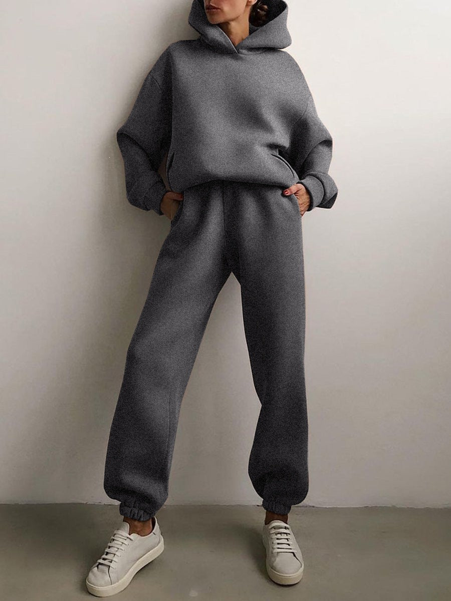 Womens Jogging Set Oversized Hoodie Joggers Lounge