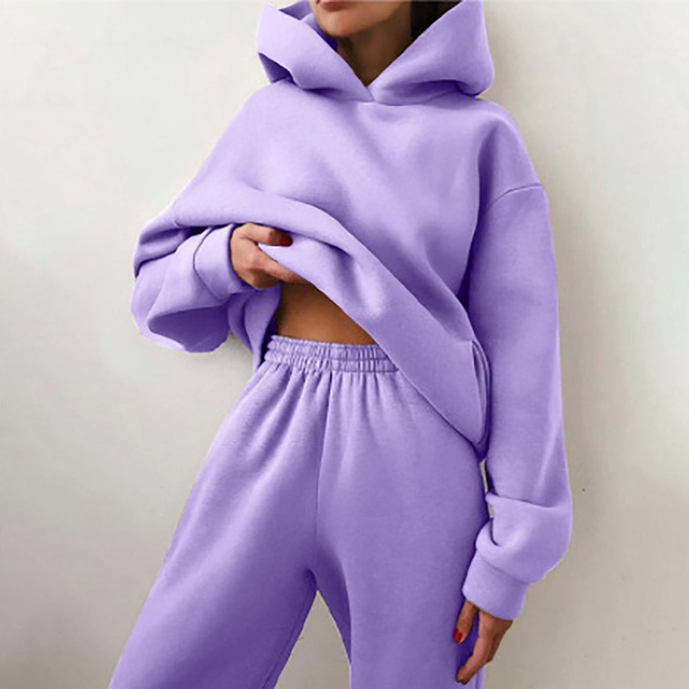 Womens Jogging Set Oversized Hoodie Joggers Lounge