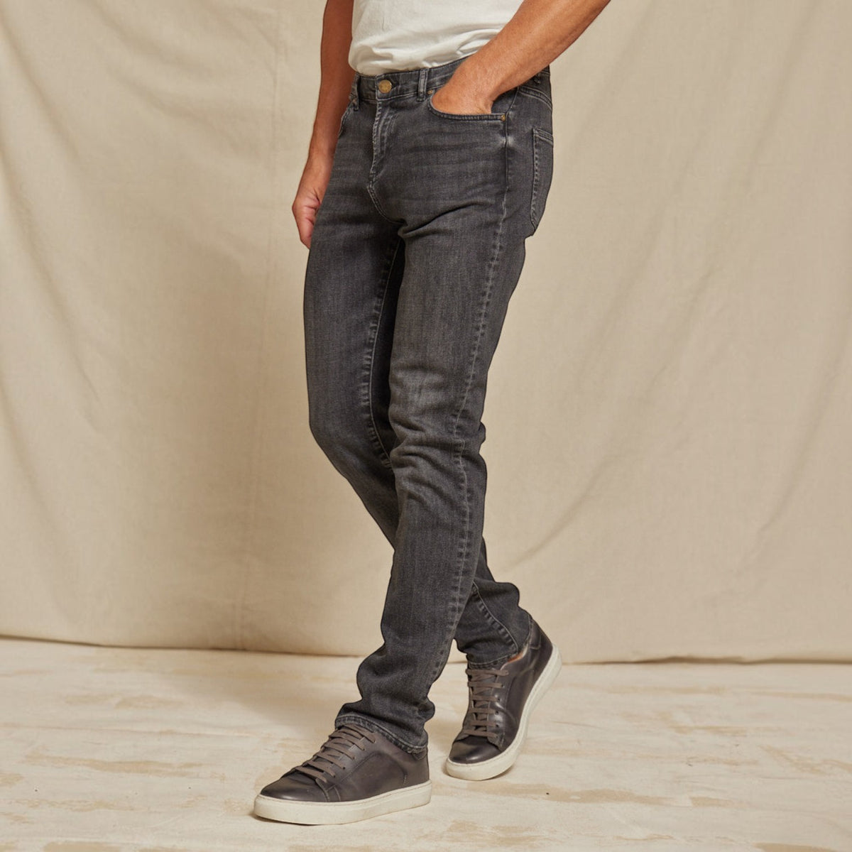 Mens Stretch Denim Jeans 4-Way Performance, Durable Fit