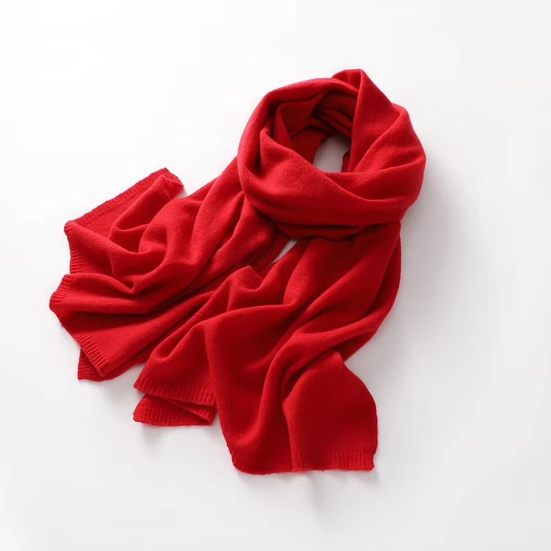 Knit Scarf with Natural Fibers and Breathable Weave for Women and Men 63 Inch Length