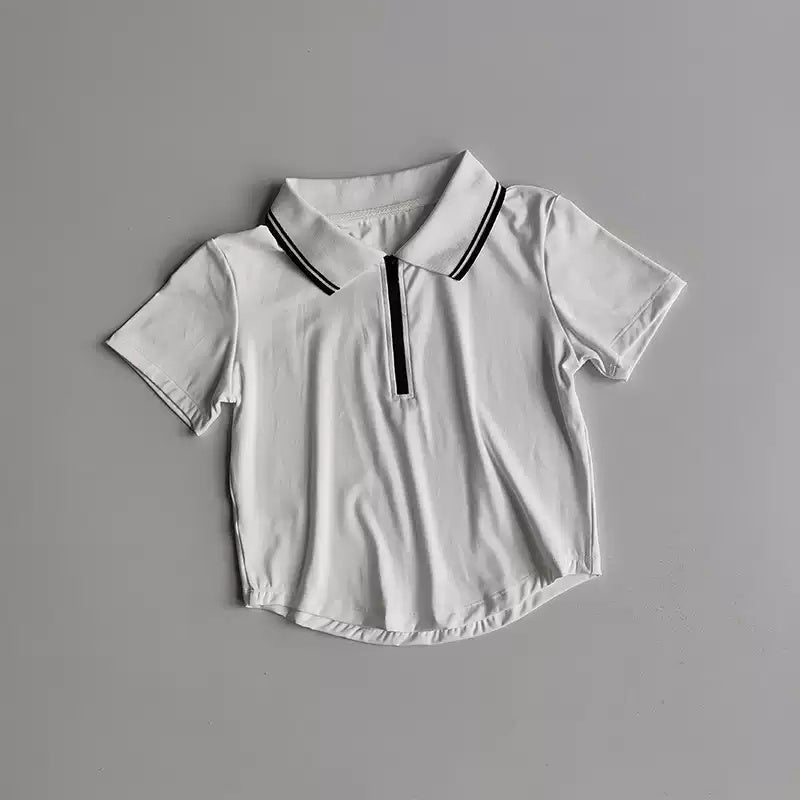 Womens Two-Piece Polo Tennis Outfit with A-Line Skirt and Moisture-Wicking Fabric