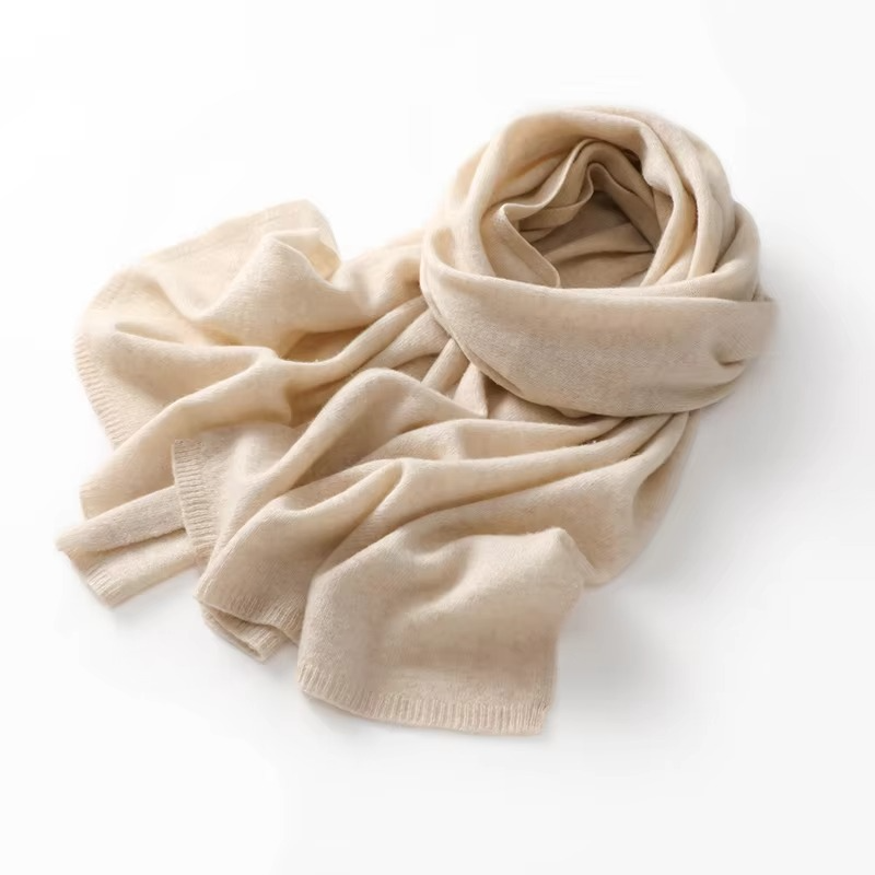 Knit Scarf with Natural Fibers and Breathable Weave for Women and Men 63 Inch Length