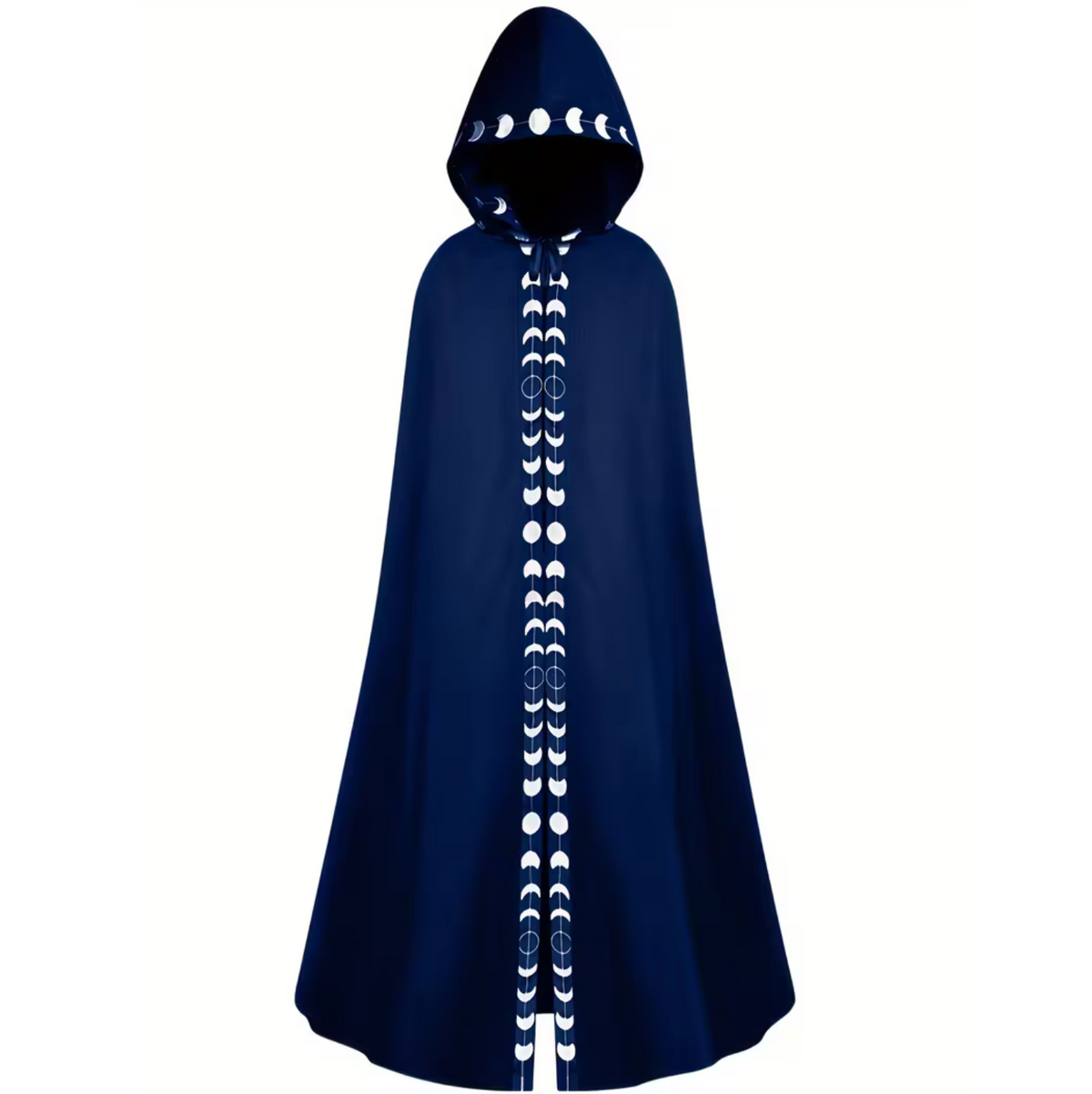 Medieval Hooded Cape for Adults with Attached Hood and Flowing Fabric