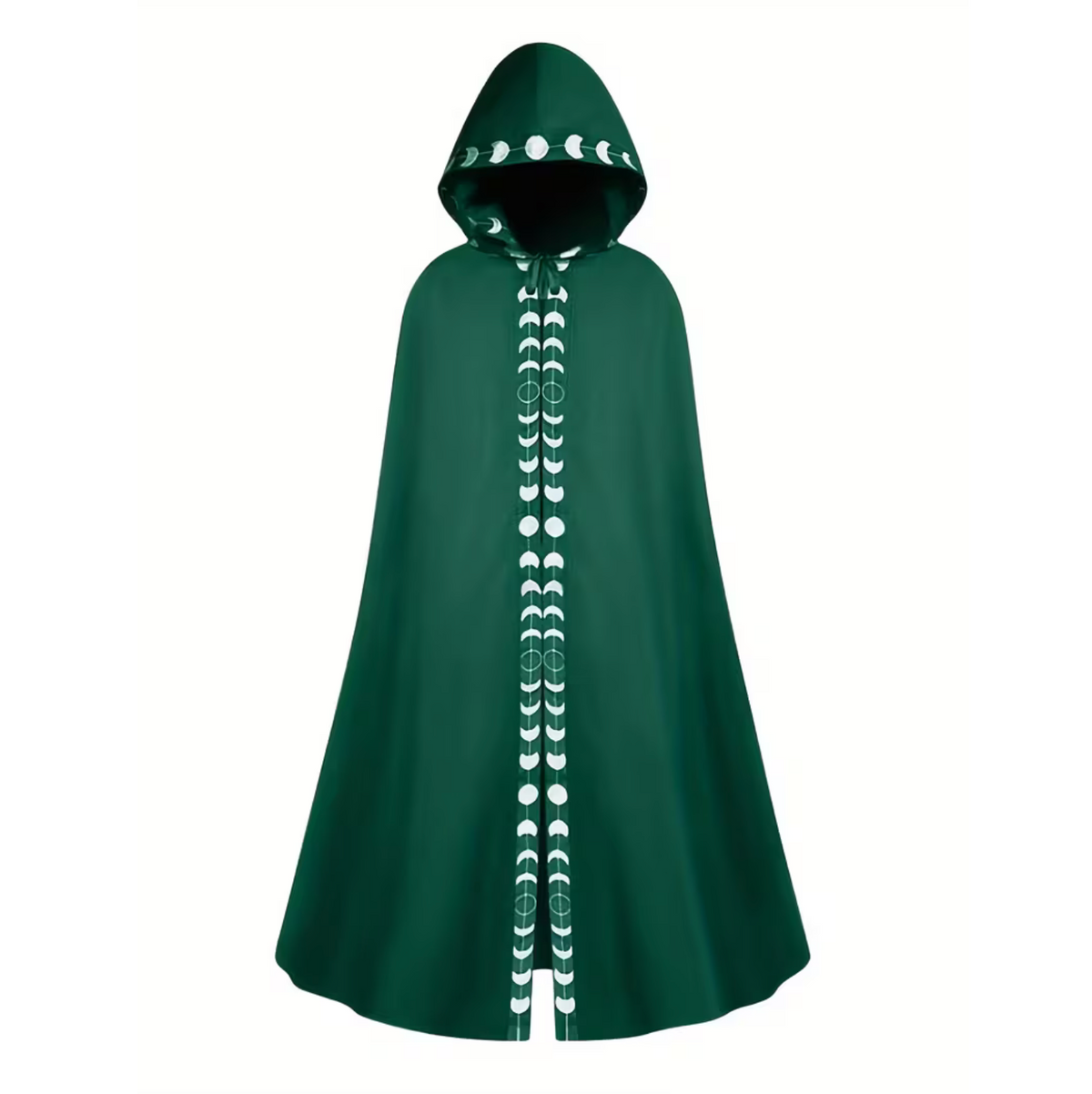 Medieval Hooded Cape for Adults with Attached Hood and Flowing Fabric