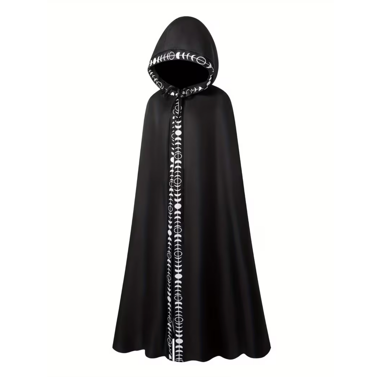 Medieval Hooded Cape for Adults with Attached Hood and Flowing Fabric