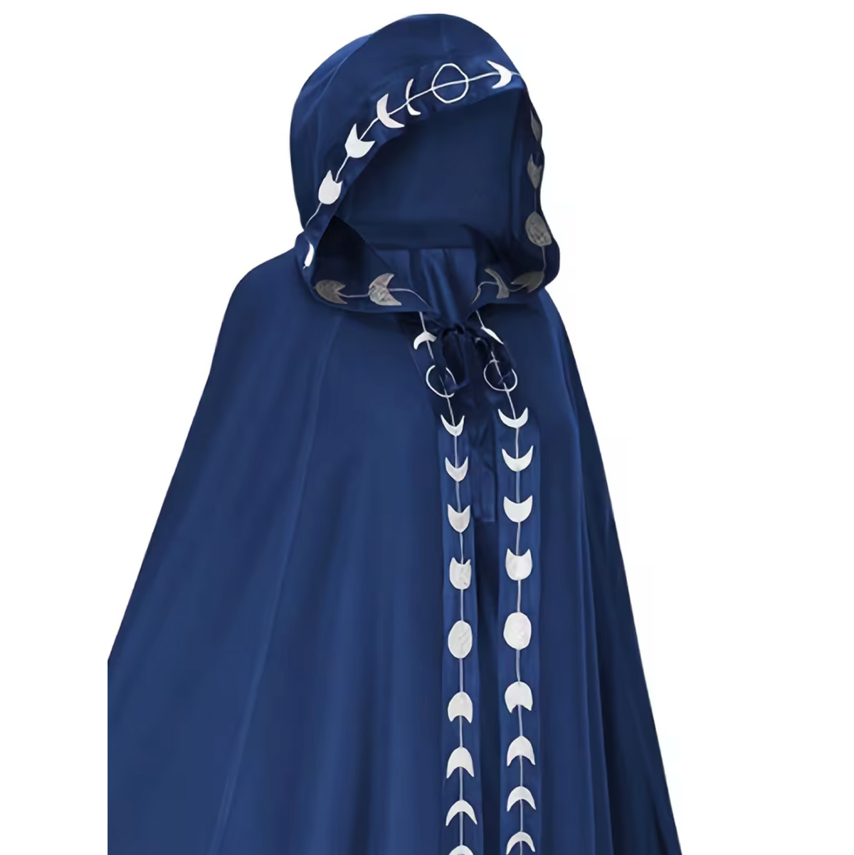 Medieval Hooded Cape for Adults with Attached Hood and Flowing Fabric