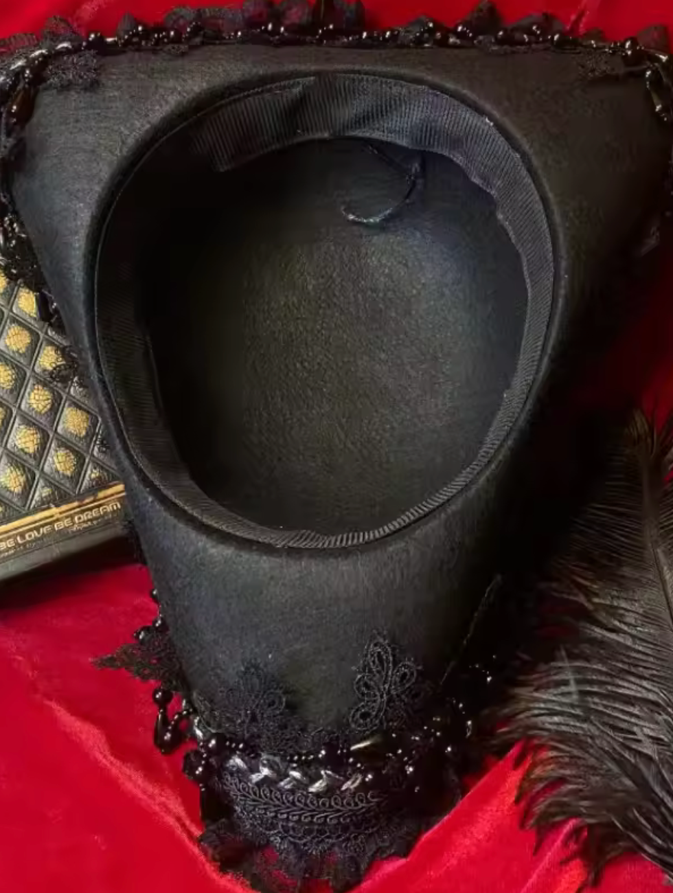 Pirate Skull Triangle Hat with Knit Fabric for Costume Events