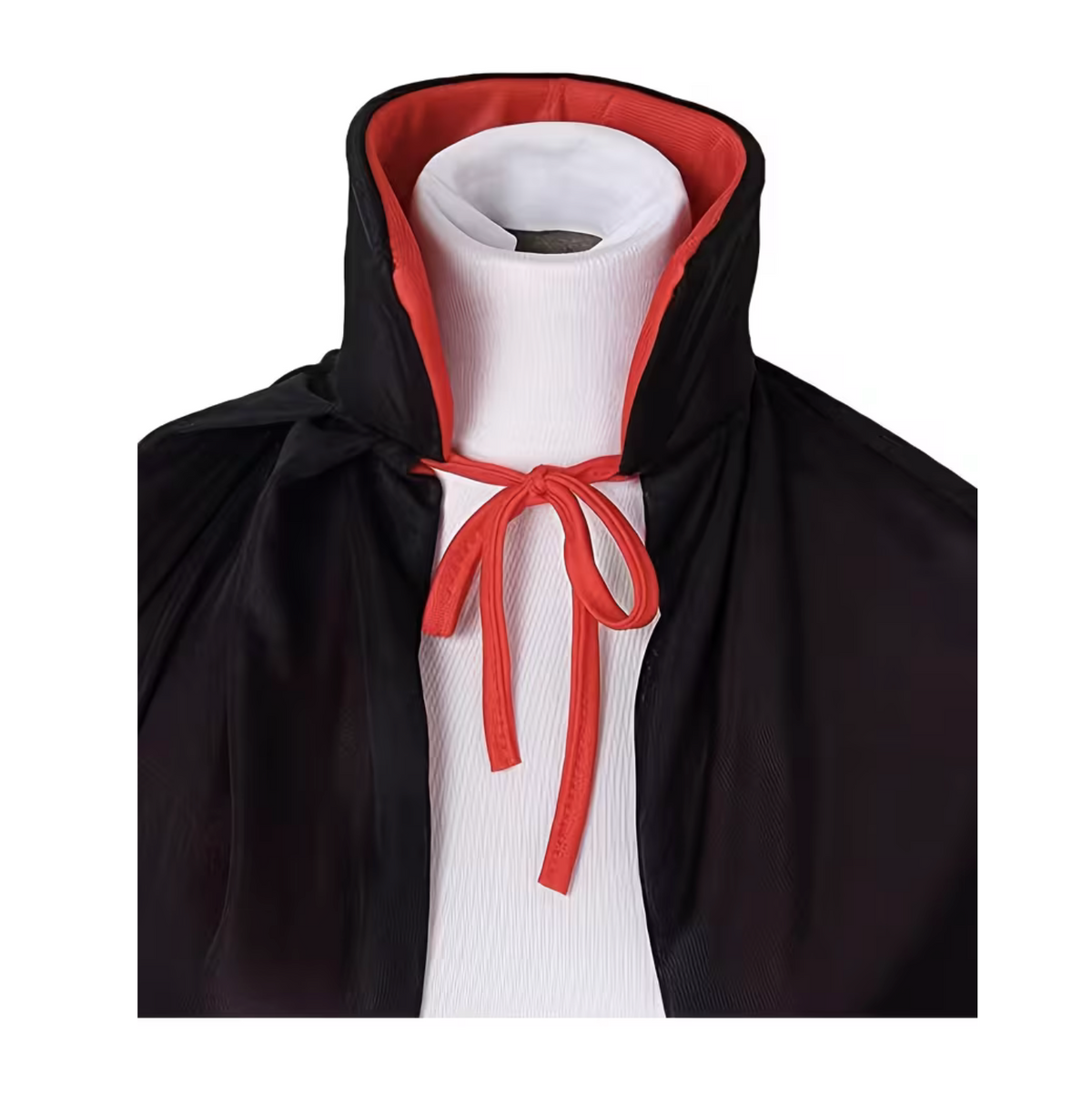 Double Sided Gothic Cape with Stand Collar and Front Lacing