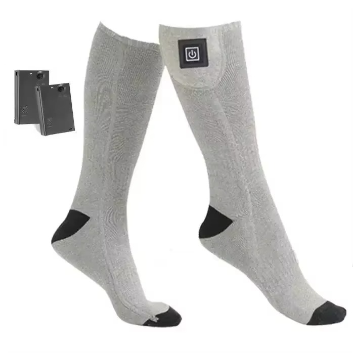 Heated Socks with Rechargeable Battery and Thermal Insulation, Cushioned Sole