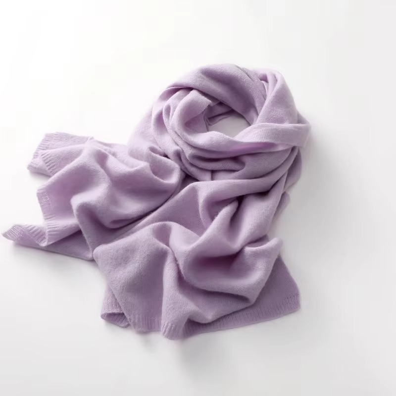Knit Scarf with Natural Fibers and Breathable Weave for Women and Men 63 Inch Length