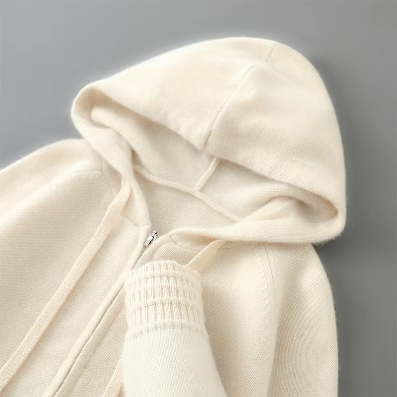 Hooded Cardigan with Open Front Design and Full Sleeves, S-3XL