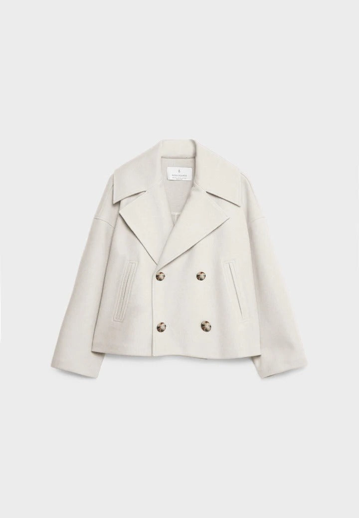 Cropped Jacket with Tailored Silhouette for Layering