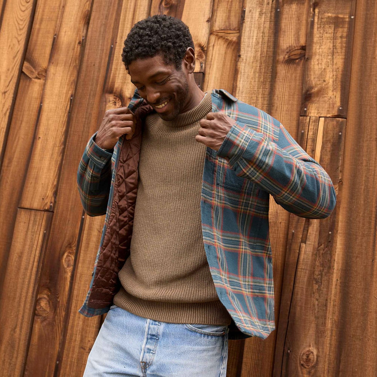 Mens Shirt Jacket, Quilted Insulated Layer