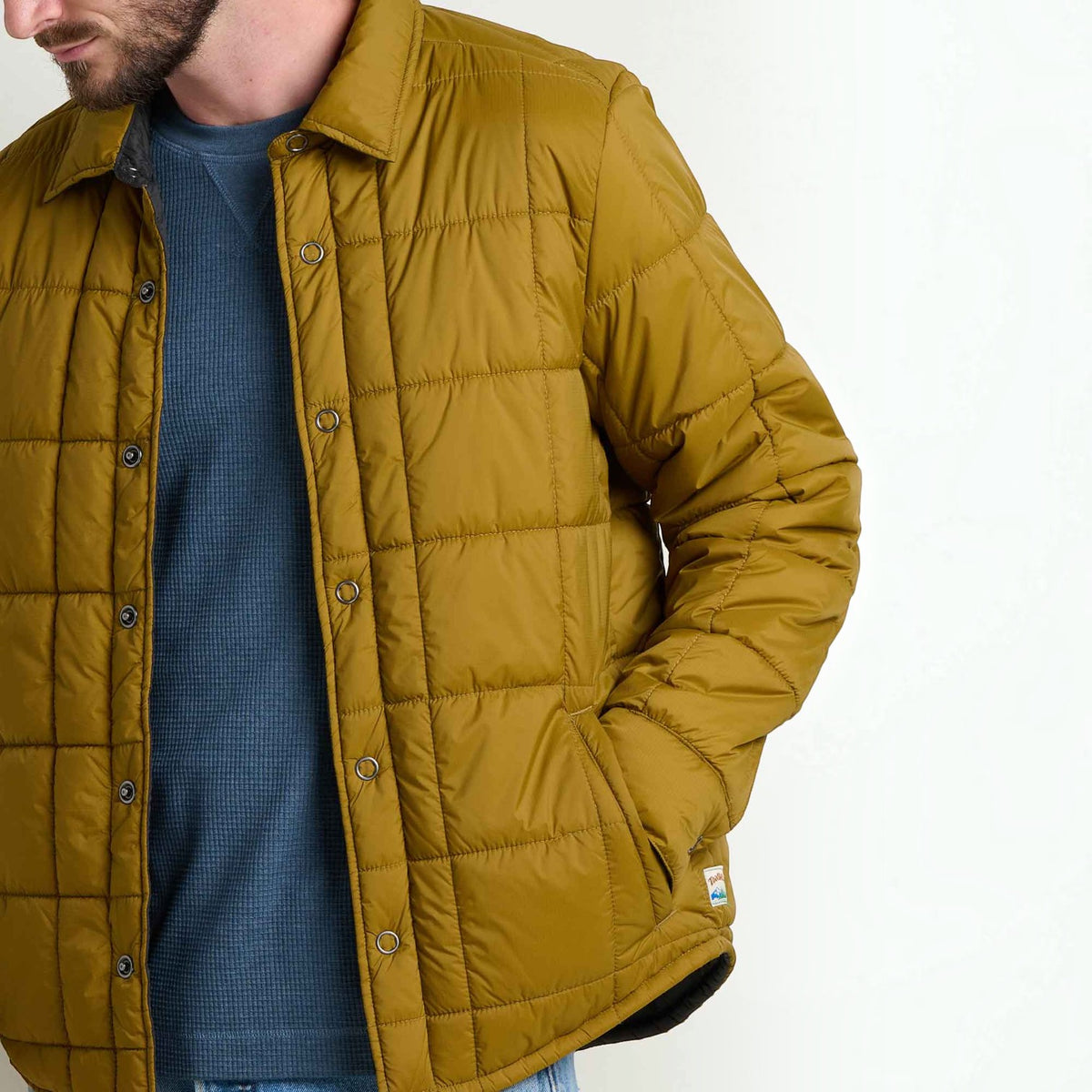 Mens Shirt Jacket, Lightweight Water-Resistant