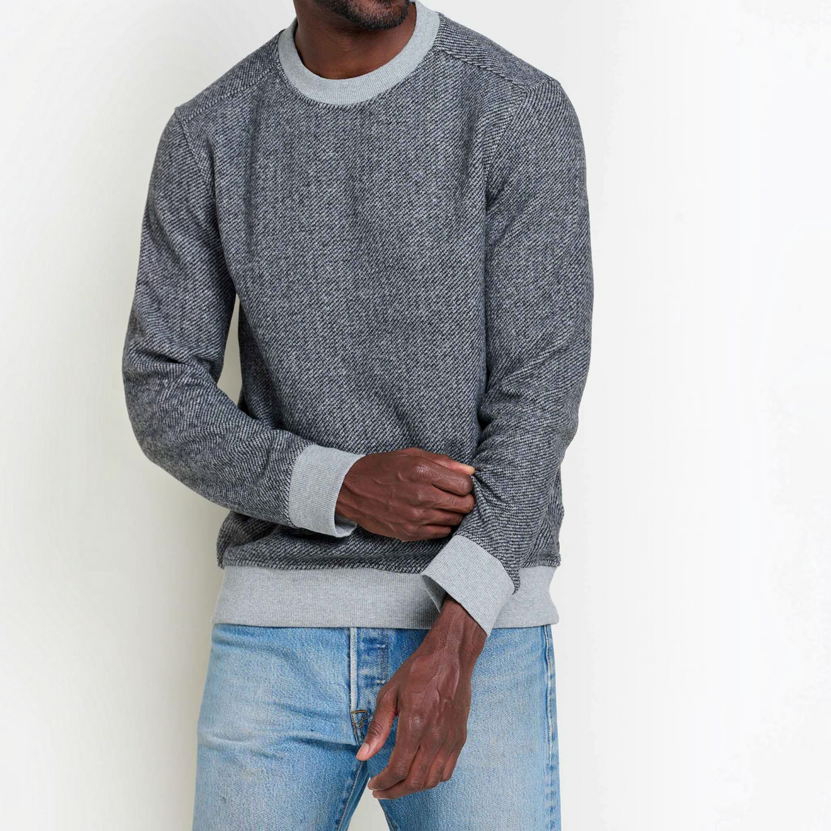 Mens Crew Sweater, Durable Wool Layer