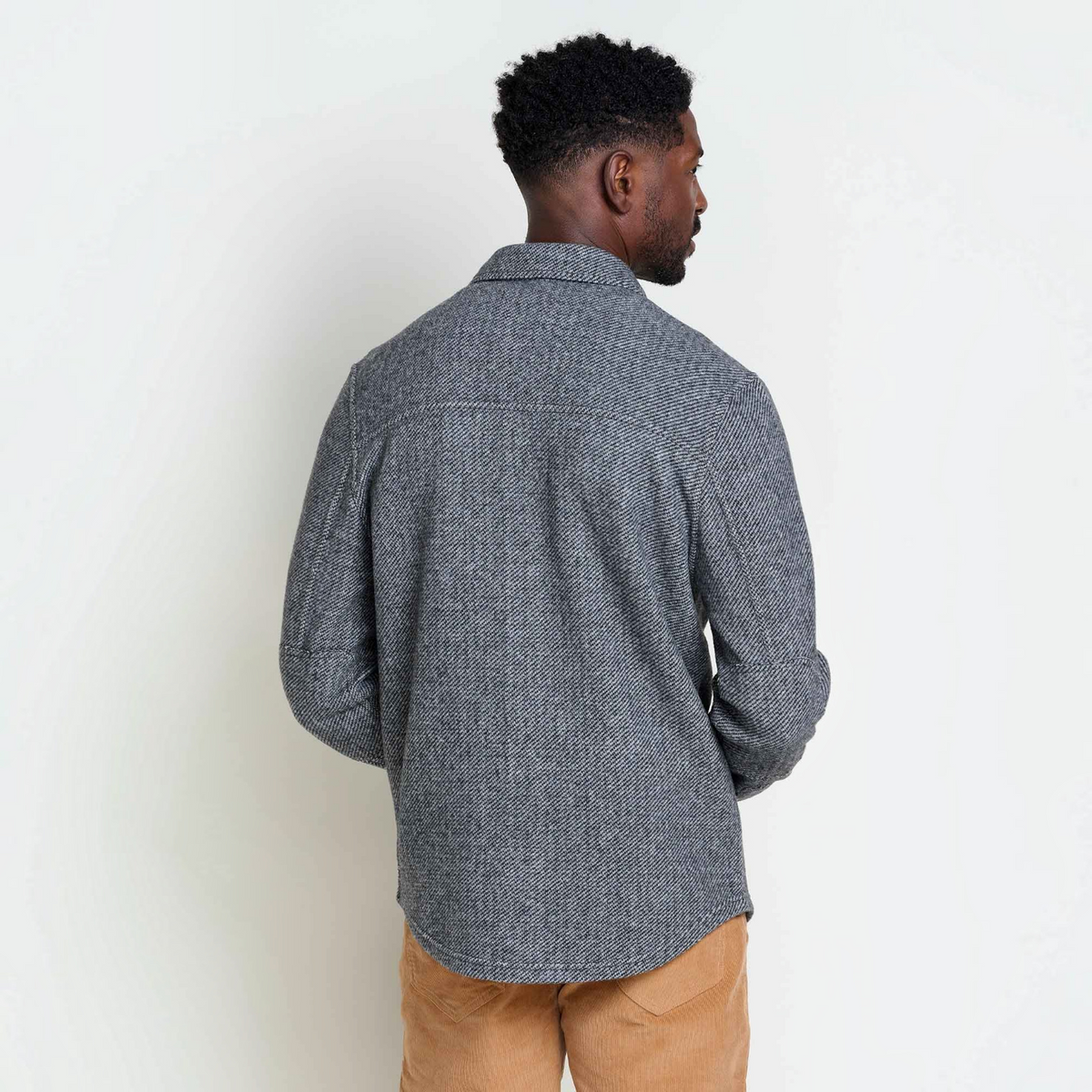 Mens Wool Shirt Jacket, Durable Textured Layer