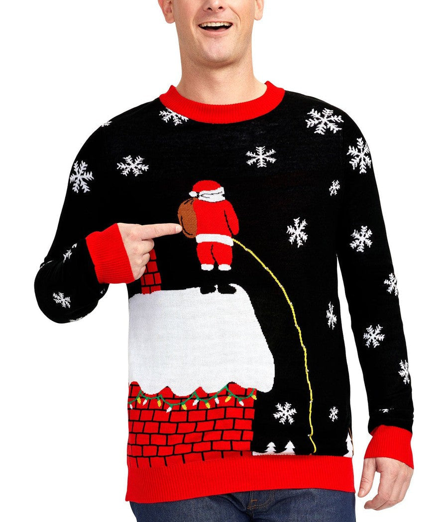 Light Up Sweater with Rooftop Graphic and Long Sleeves