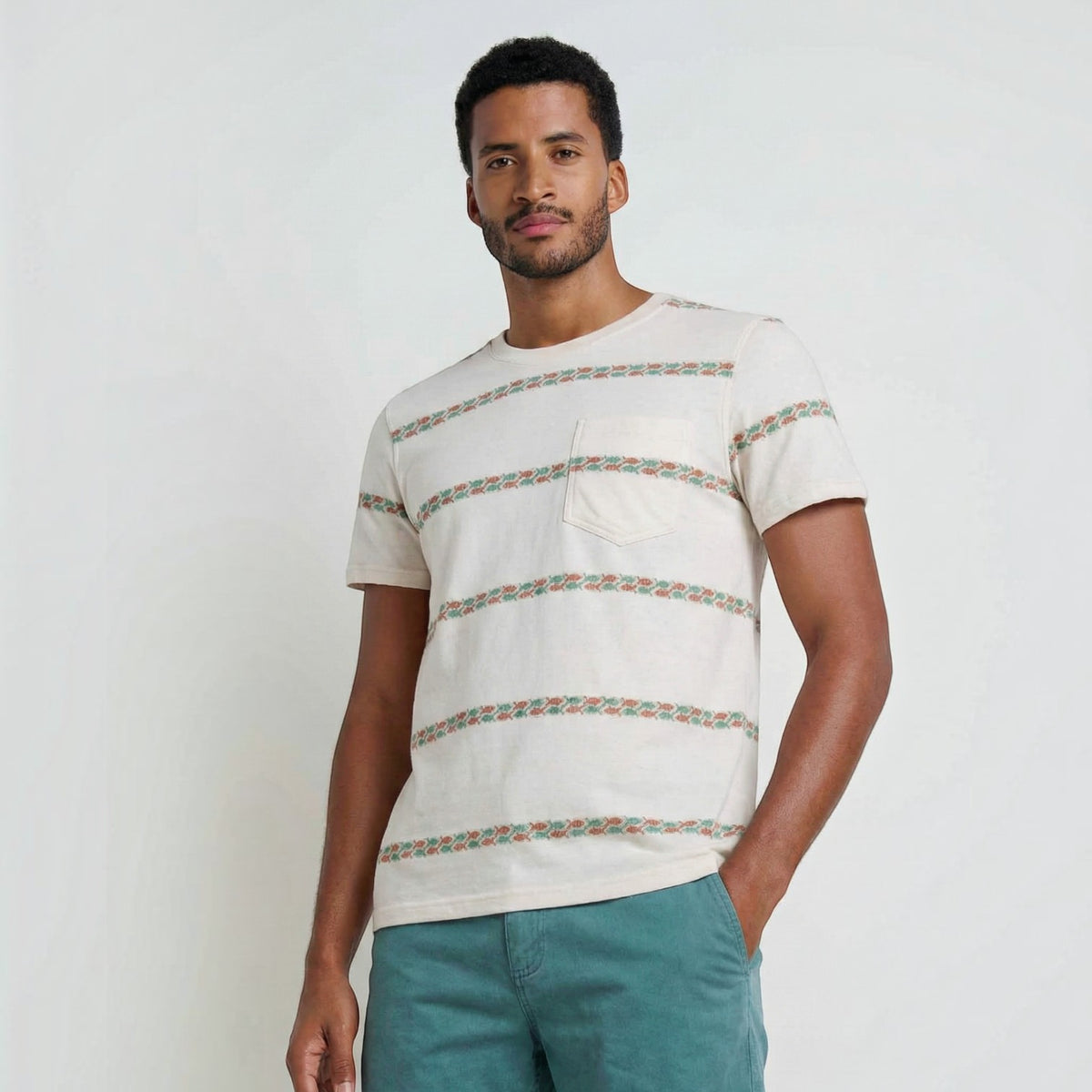 Mens Soft Crew T-Shirt Organic Blend, Durable Fit
