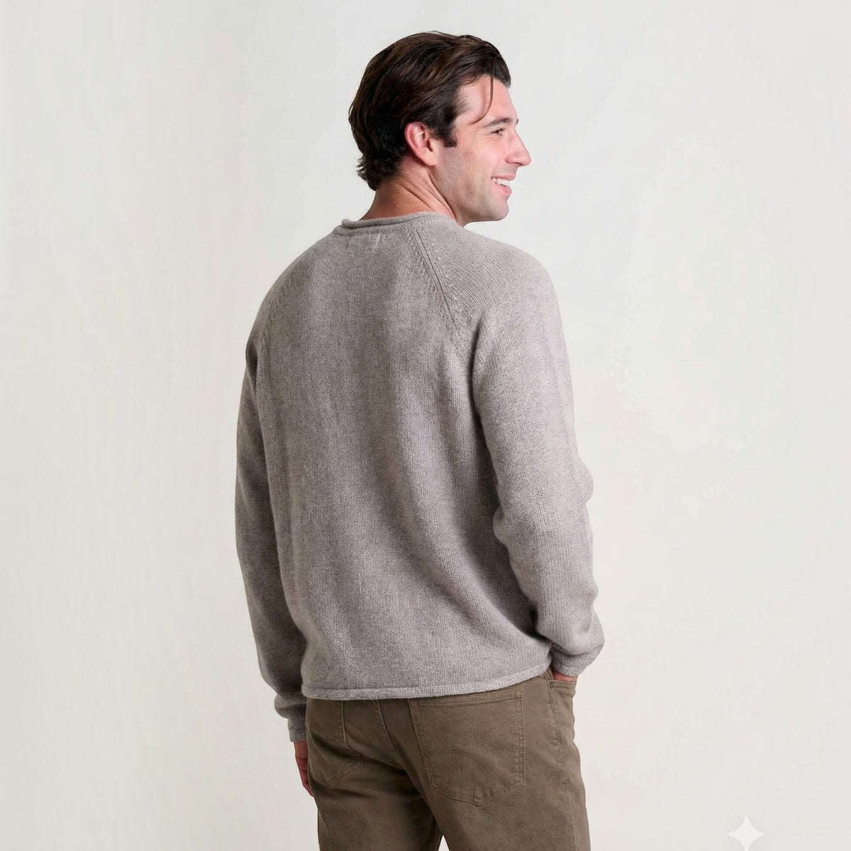 Mens Rollneck Sweater, Merino & Organic Cotton