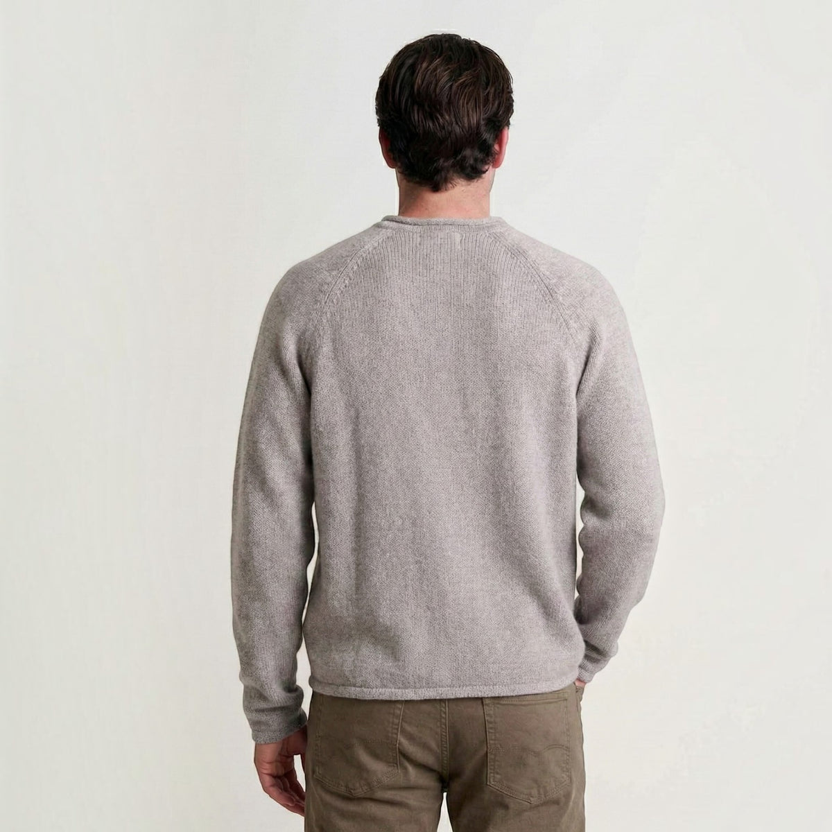 Mens Rollneck Sweater, Merino & Organic Cotton