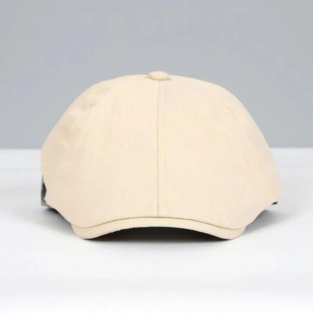 Flat Cap with Moisture Wicking Band and Adjustable Fit, Reversible Wear