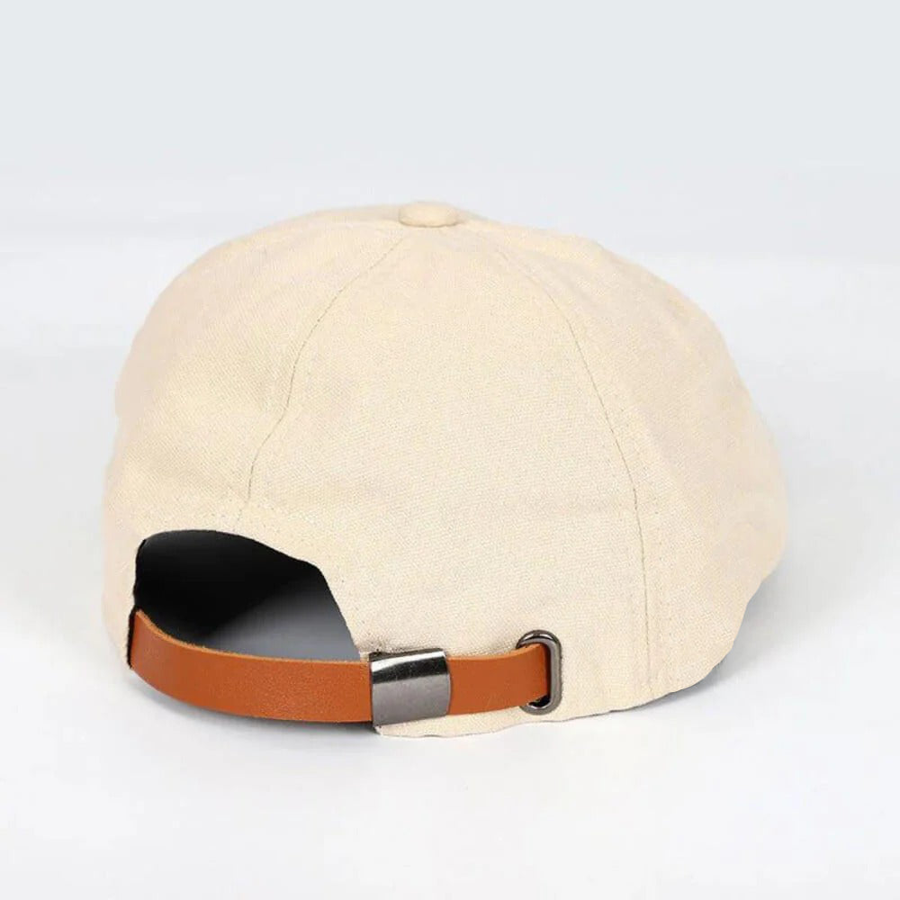 Flat Cap with Moisture Wicking Band and Adjustable Fit, Reversible Wear