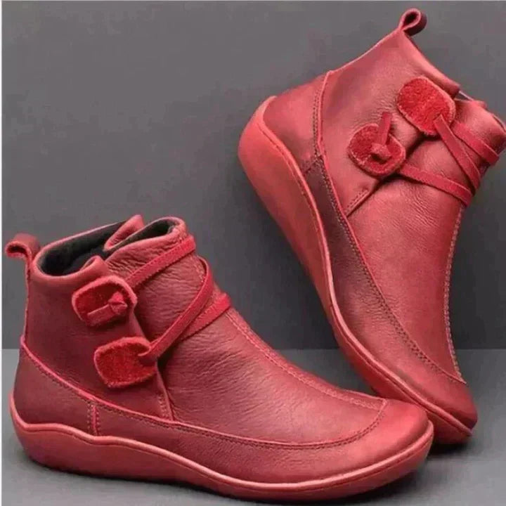 Ankle Boots with Side Lacing System and Cushioned Footbed, Moisture Resistant