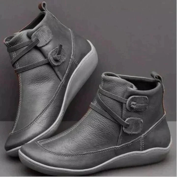 Ankle Boots with Side Lacing System and Cushioned Footbed, Moisture Resistant