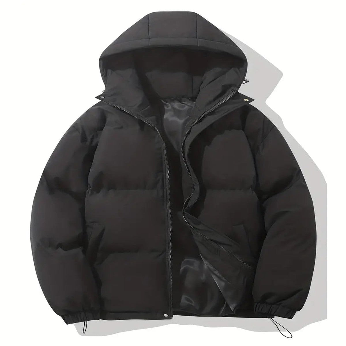 Women Plush Fleece Zip Up Hooded Jacket with Front Pockets