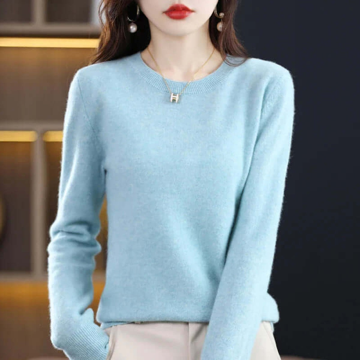 Womens Ribbed Turtleneck Knit Pullover Sweater with Long Sleeves and High Neck