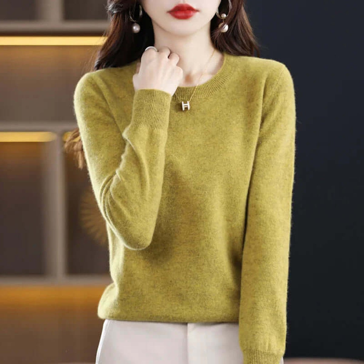 Womens Ribbed Turtleneck Knit Pullover Sweater with Long Sleeves and High Neck