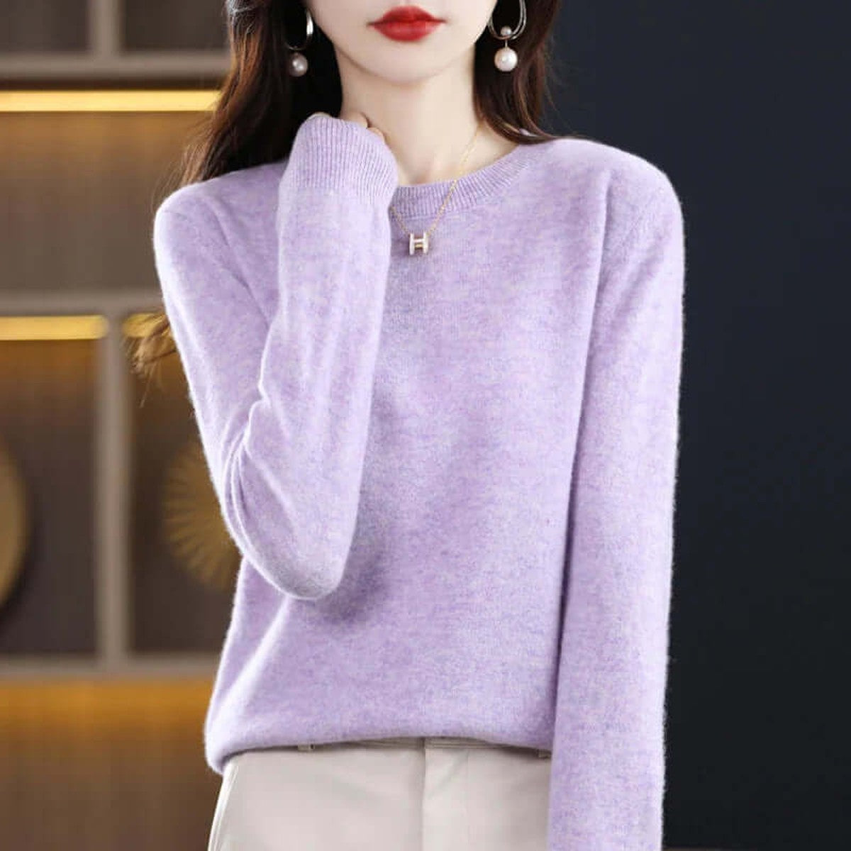 Womens Ribbed Turtleneck Knit Pullover Sweater with Long Sleeves and High Neck