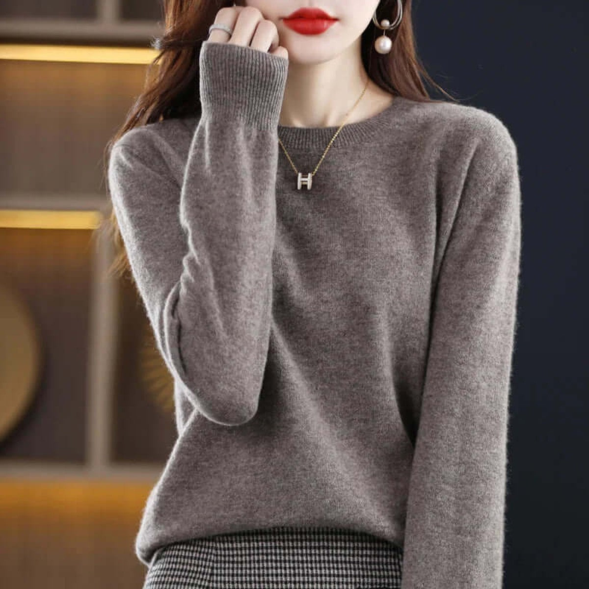 Womens Ribbed Turtleneck Knit Pullover Sweater with Long Sleeves and High Neck