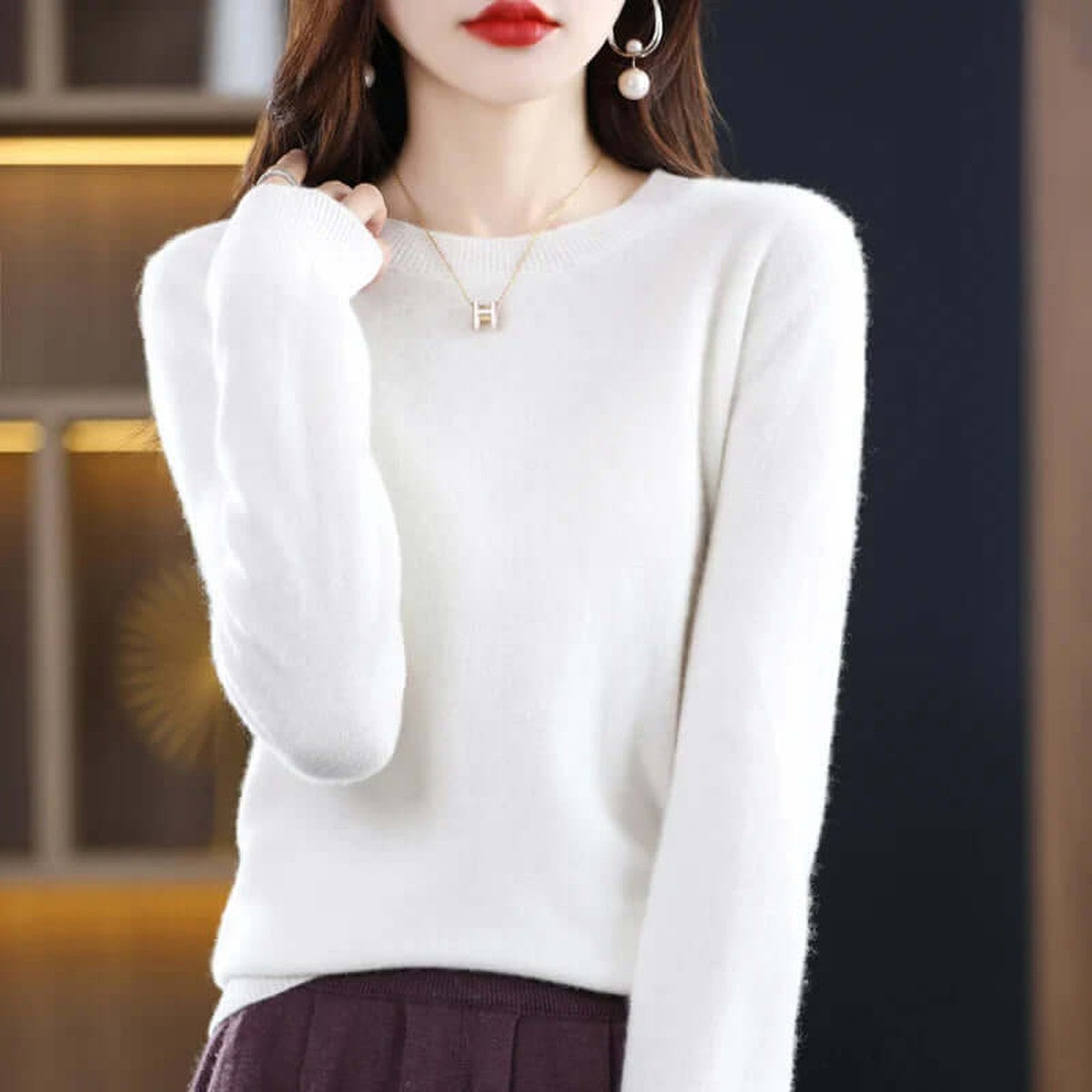 Womens Ribbed Turtleneck Knit Pullover Sweater with Long Sleeves and High Neck