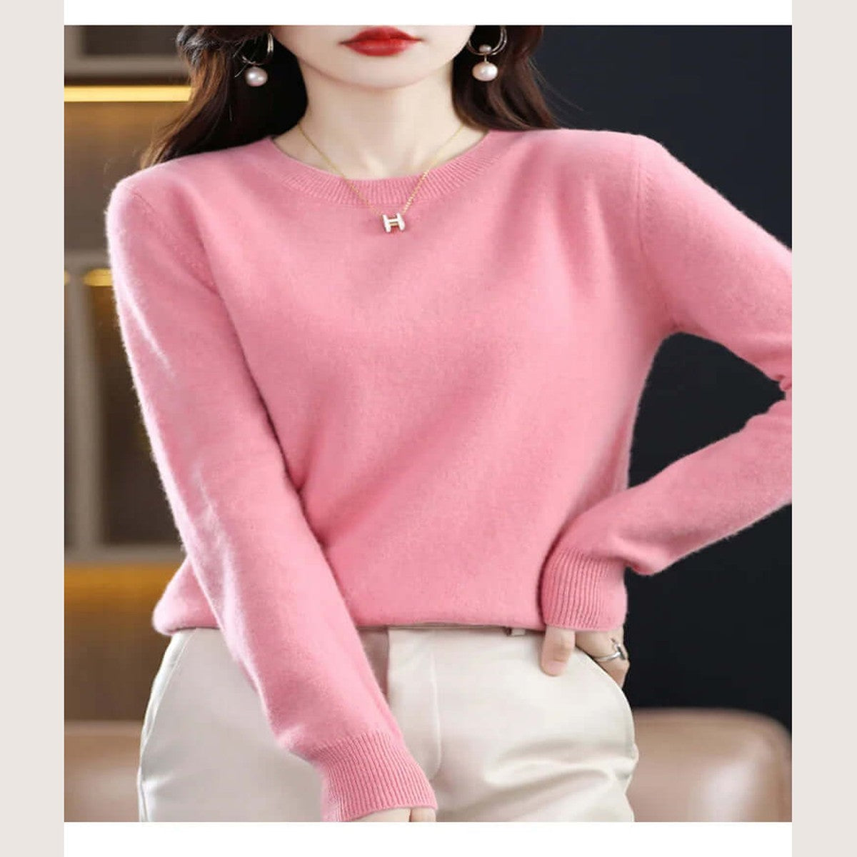 Womens Ribbed Turtleneck Knit Pullover Sweater with Long Sleeves and High Neck