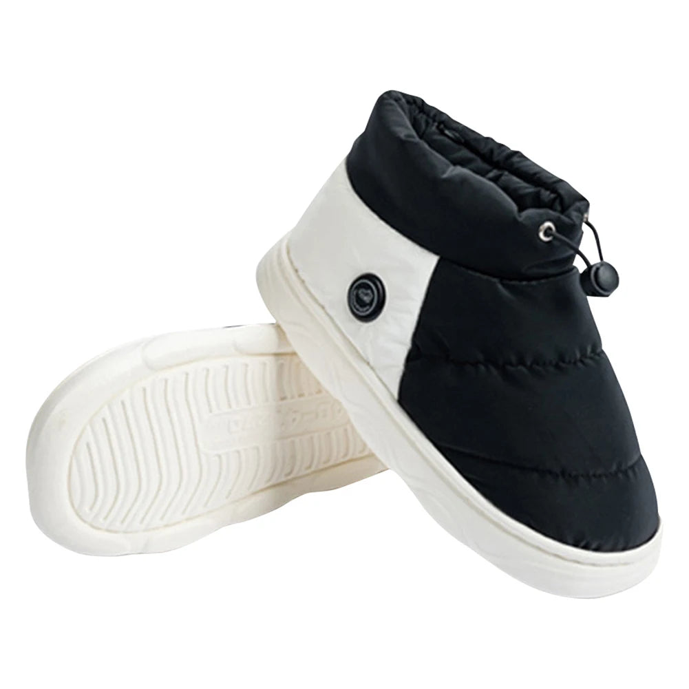 USB Heated Puffer Booties with Three Heat Settings and Grip Soles