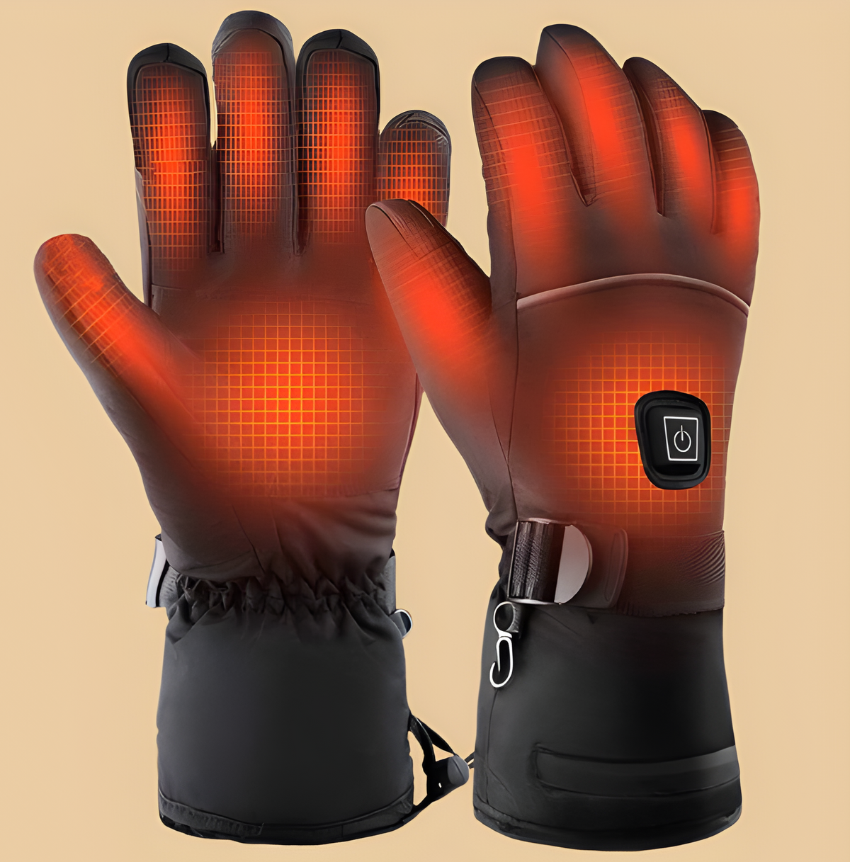 Rechargeable Heated Gloves with Three Temperature Settings and 8 Hour Battery