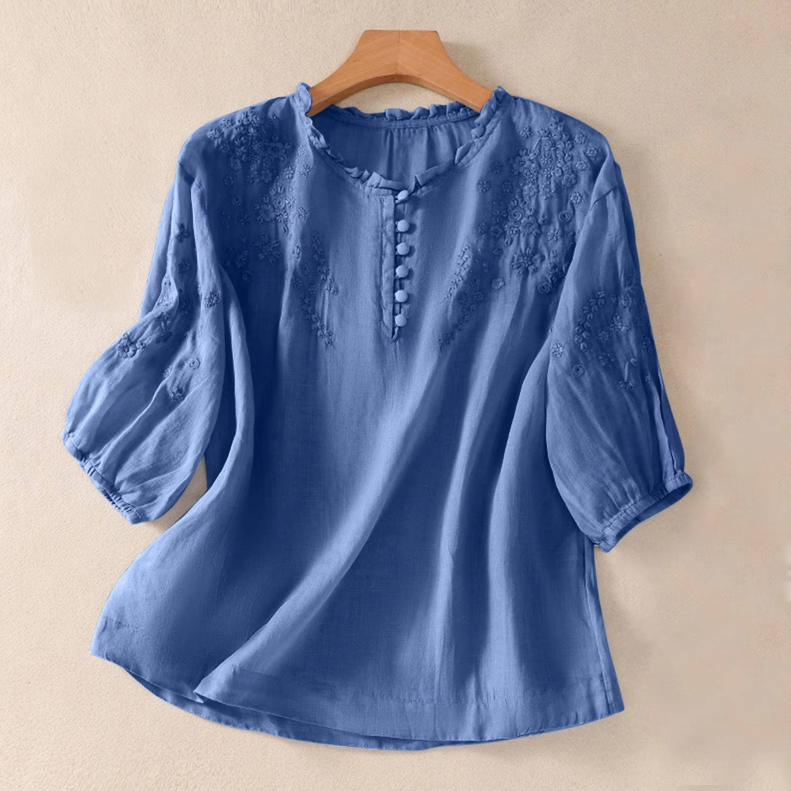 Floral Button Front Blouse, Stylish Women’s Casual Shirt for Daily Fashion