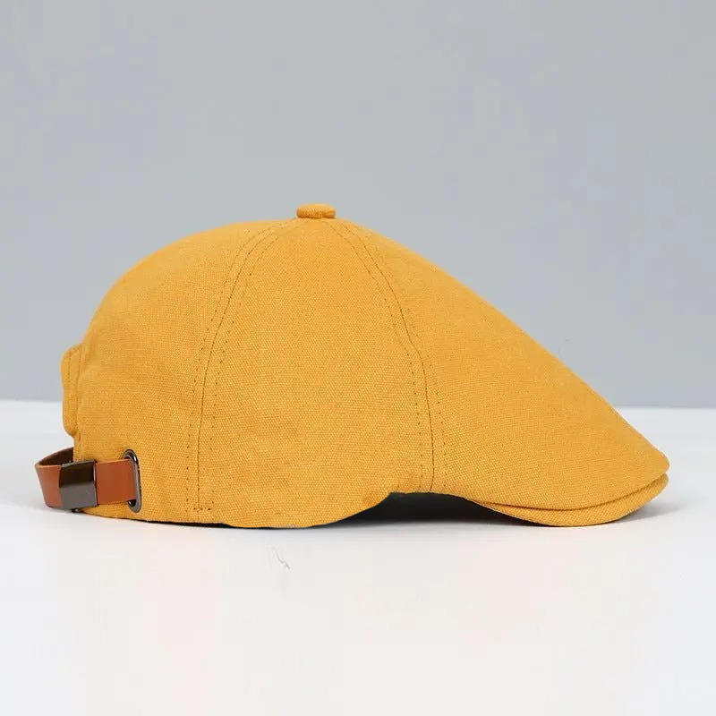 Flat Cap with Moisture Wicking Band and Adjustable Fit, Reversible Wear