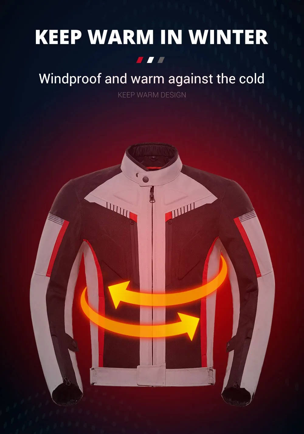 Motorcycle Jacket and Pants Set with EVA Armor and Removable Thermal Liner, Waterproof