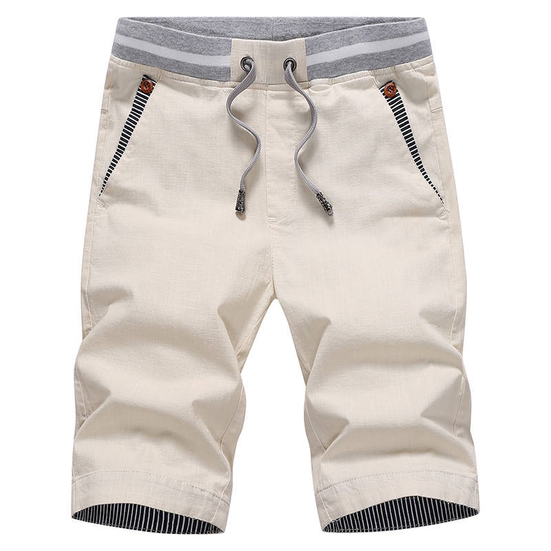 Men's Casual Beach Shorts, Drawstring Summer Swim Trunks, Lightweight Elastic Waistboard Shorts with Pockets