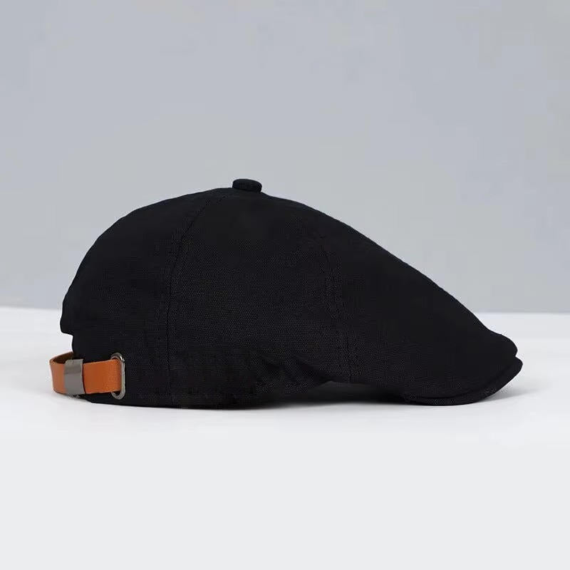 Flat Cap with Moisture Wicking Band and Adjustable Fit, Reversible Wear