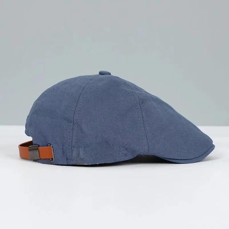 Flat Cap with Moisture Wicking Band and Adjustable Fit, Reversible Wear