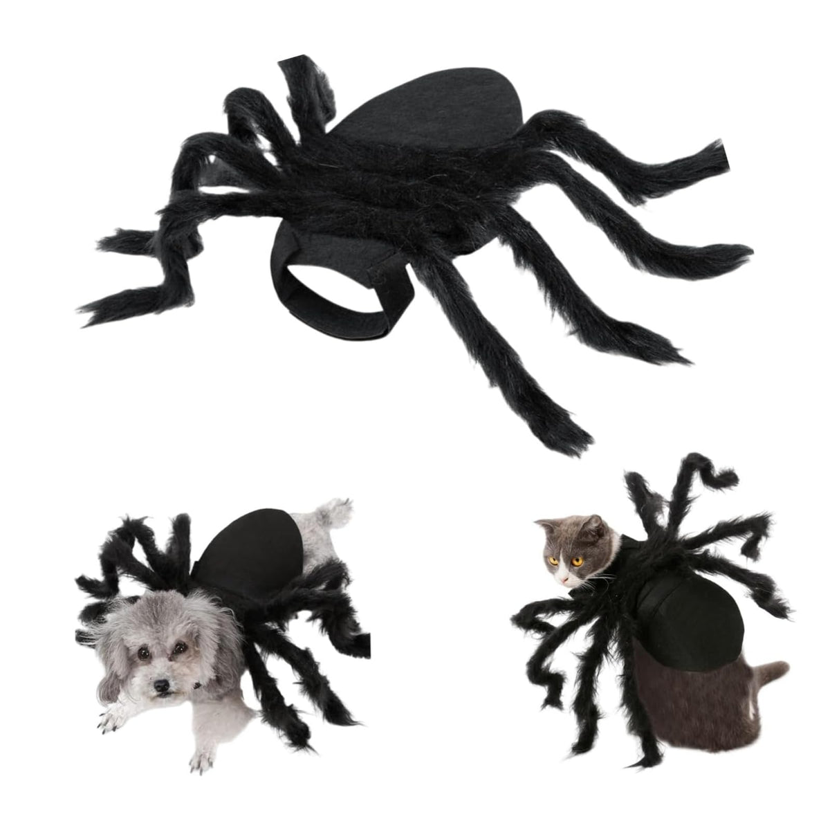 Halloween Spider Costume for Dogs and Cats, Adjustable Velcro Pet Costume for Small and Medium Dogs and Cats