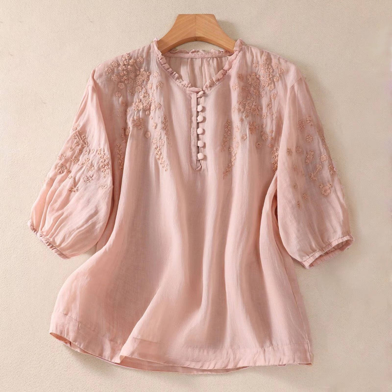 Floral Button Front Blouse, Stylish Women’s Casual Shirt for Daily Fashion