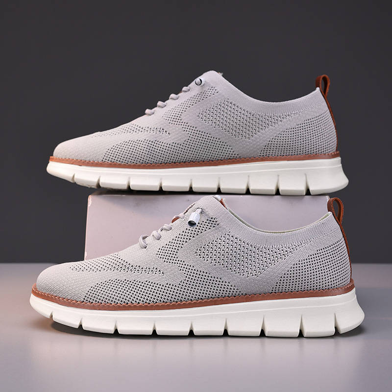 Men's Casual Mesh Sneakers, Breathable Walking Shoes, Lightweight Slip on Comfort Loafers